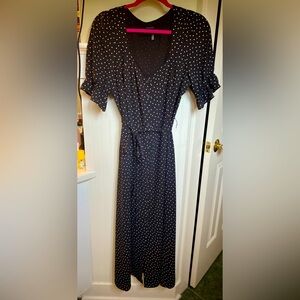 Black polka dot dress | Size 12